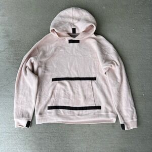 Henriette Steffensen Women's Pink Fleece Hoodie Cozy Pullover Size M Denmark